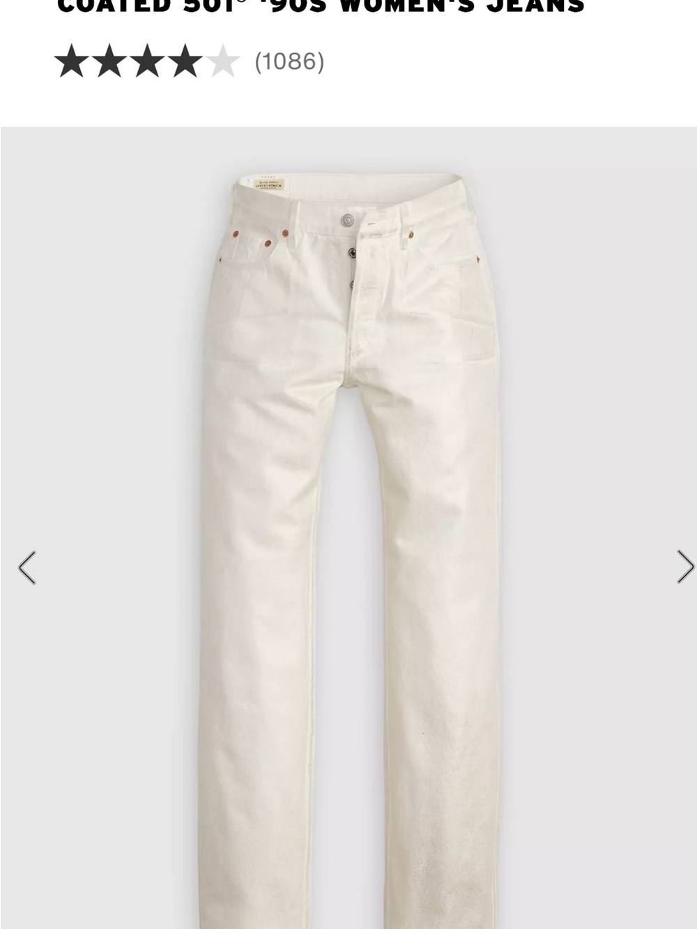 Levi's White Coated 501® Women's Jeans